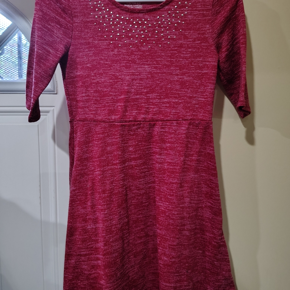 Faded Glory Kids Dress in Pink with Studded Detail